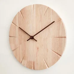 Modern Digital Round Wood Wall Clock Design Silent Fashion Wall Clock Living Room Wall Decoration Home Decoration Gift Wall Clock 30 CM