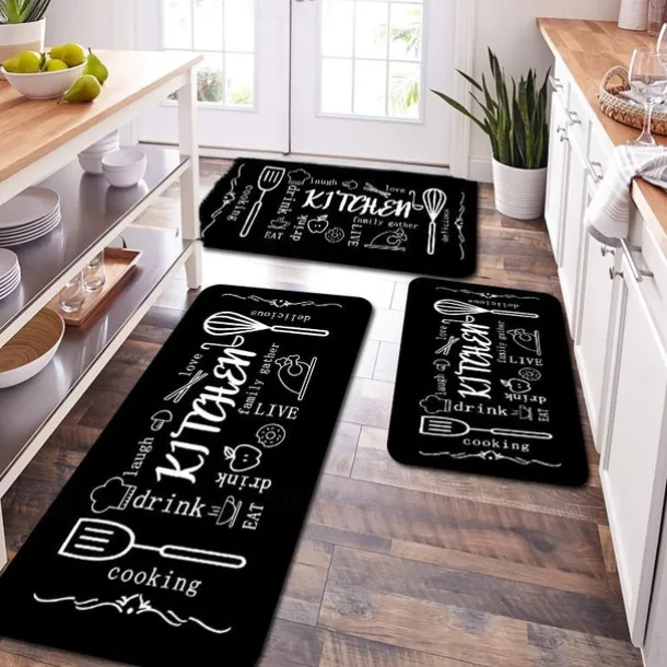 Modern Kitchen Rug Entrance Door Mat Decoration Living Room Rug Home Bedroom Bedside Corridor Floor Bathroom Non-Slip Floor Mat