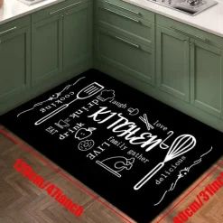 Modern Kitchen Rug Entrance Door Mat Decoration Living Room Rug Home Bedroom Bedside Corridor Floor Bathroom Non-Slip Floor Mat