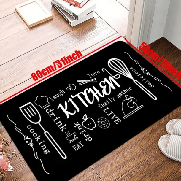 Modern Kitchen Rug Entrance Door Mat Decoration Living Room Rug Home Bedroom Bedside Corridor Floor Bathroom Non-Slip Floor Mat