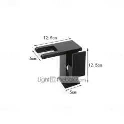 Modern Style Bathroom Sink Faucet LED/Waterfall Electroplated Centerset Single Handle One HoleBath Taps/Bathroom Sink Faucet+ Accessories/Contemporary/Vintage/Yes/Brass