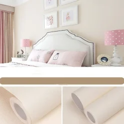 Modern Vinyl Waterproof Removable Smooth Wallpaper Sticker Self-Adhesive Contact Paper for Furniture Stickers Kitchen Living Room 300x60cm