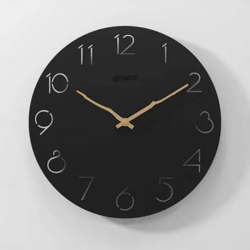 Modern Wall Clock,Creative Decorative Nordic Log Style Wall Clock Arabic Numerals Wall Clock Modern White Wood Simple Round Wall Clock 30cm