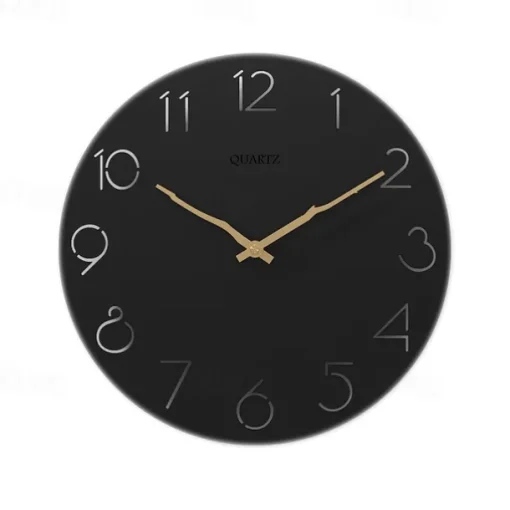 Modern Wall Clock,Creative Decorative Nordic Log Style Wall Clock Arabic Numerals Wall Clock Modern White Wood Simple Round Wall Clock 30cm