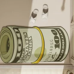 Money Dollar Pattern Doormat Kitchen Mat Floor Mat Non-Slip Area Rug Oil Proof Rug Indoor Outdoor Mat Bedroom Decor Bathroom Mat Entrance Rug