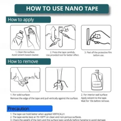 Monster Tape Waterproof Wall Stickers Reusable Heat Resistant Bathroom Home Decoration Tapes Transparent Double Sided Nano Tape 3*200cm