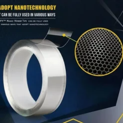 Monster Tape Waterproof Wall Stickers Reusable Heat Resistant Bathroom Home Decoration Tapes Transparent Double Sided Nano Tape 3*200cm