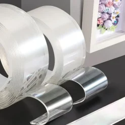 Monster Tape Waterproof Wall Stickers Reusable Heat Resistant Bathroom Home Decoration Tapes Transparent Double Sided Nano Tape 3*200cm