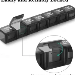 Monthly Pill Organizer 28 Day, Pill Box, Medicine Organizer, Organized By Week, Large 4-Week Pill Container With Dust-Proof Case For Fish Oils, Vitamins, Supplements