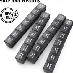 Monthly Pill Organizer 28 Day, Pill Box, Medicine Organizer, Organized By Week, Large 4-Week Pill Container With Dust-Proof Case For Fish Oils, Vitamins, Supplements