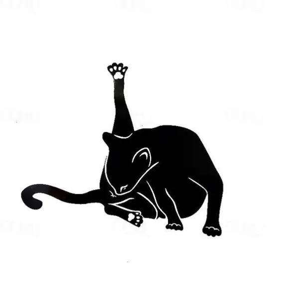 Moon Cat Metal Wall Decor Metal Wall Art Cat Ornament Home Bedroom Living Room Window Decoration