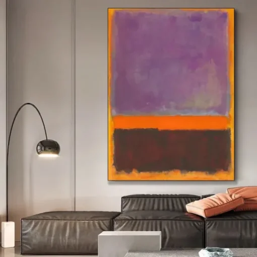 Morden Wall Decor Mark Rothko Hand painted Rothko Canvas Abstract Art Interior Design Minimalism art Painting Home Decor Stretched Frame Ready to Hang