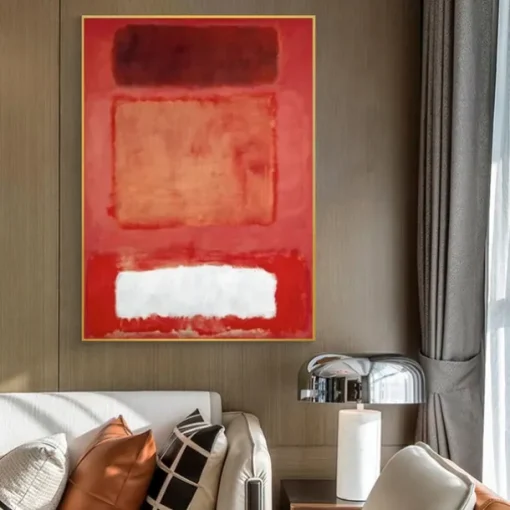 Morden Wall Decor Mark Rothko Hand painted Rothko Canvas Abstract Art Interior Design Minimalism art Painting Home Decor Stretched Frame Ready to Hang