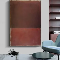 Morden Wall Decor Mark Rothko Hand painted Rothko Canvas Abstract Art Interior Design Minimalism art Painting Home Decor Stretched Frame Ready to Hang