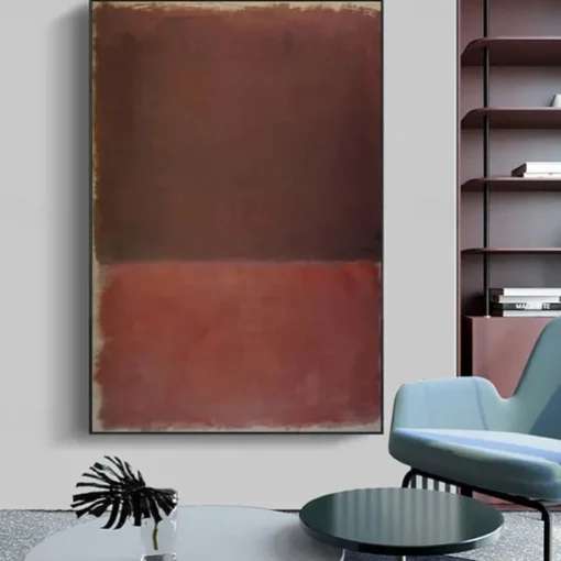 Morden Wall Decor Mark Rothko Hand painted Rothko Canvas Abstract Art Interior Design Minimalism art Painting Home Decor Stretched Frame Ready to Hang