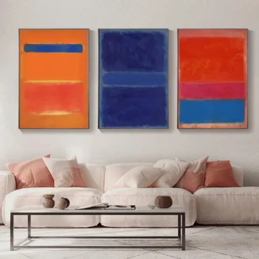 Morden Wall Decor Mark Rothko Hand painted Rothko Canvas Abstract Art Interior Design Minimalism art Painting Home Decor Stretched Frame Ready to Hang