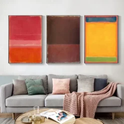 Morden Wall Decor Mark Rothko Hand painted Rothko Canvas Abstract Art Interior Design Minimalism art Painting Home Decor Stretched Frame Ready to Hang