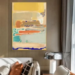 Morden Wall Decor Mark Rothko Hand painted Rothko Canvas Abstract Art Interior Design Minimalism art Painting Home Decor Stretched Frame Ready to Hang