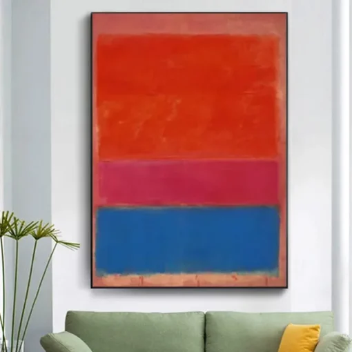 Morden Wall Decor Mark Rothko Hand painted Rothko Canvas Abstract Art Interior Design Minimalism art Painting Home Decor Stretched Frame Ready to Hang