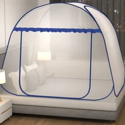 Mosquito Net Bed Canopy Portable Travel Mosquito Nets Foldable Double Door Mosquito Camping Curtain Pop up Camping Tent Netting
