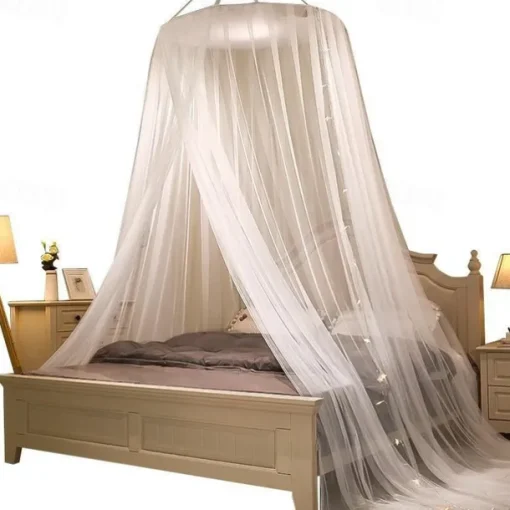 Mosquito Net Bed Canopy with Princess Top Easy to Install Suitable for Adult and Children King Size Bed