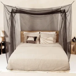Mosquito Net for Bed Bed Canopy Single to King Size Bed 4 Side Openings & 6 Hanging Loops Decorative Rectangular Shape