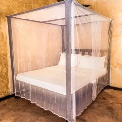 Mosquito Net for Single to King-Sized Beds, 2 Openings or Fully-Enclosed Bed Canopy, Rectangular White Universal Netting Canopy for Indoor Outdoor Use, Ideal for Home, Travel