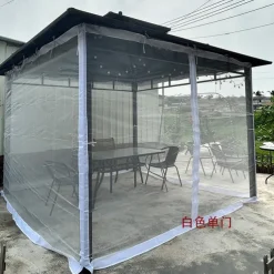 Mosquito Netting for Patio Canopy Umblla Scen Netting for Porch Patio and Outdoor Living Spaces 4-Panel Patio Scen Walls with Zipper
