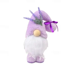 Mother's Day Gnome Decoration, Purple Standing Faceless Gnome Doll, Tabletop Figurine for Mom, Cute Holiday Shelf Decor Gift for Her