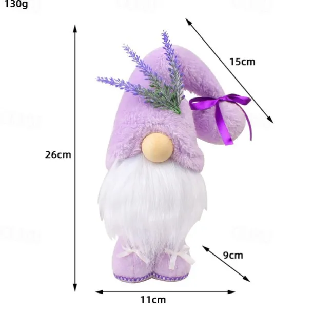 Mother's Day Gnome Decoration, Purple Standing Faceless Gnome Doll, Tabletop Figurine for Mom, Cute Holiday Shelf Decor Gift for Her