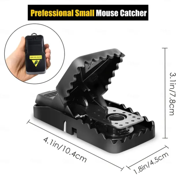 Mouse Trap, Small Rat Traps, Mouse Catcher With Detachable Bait Cup For Home Indoor Outdoor