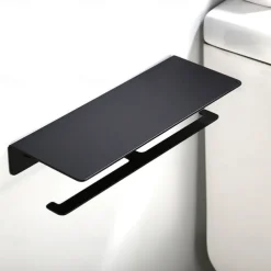 Multi Functional Paper Towel Holder, Bilateral Toilet Paper Holder, Space Aluminum Black, Matt