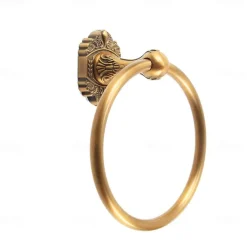 Multifunction Bathroom Accessory Set Aluminum Include Bathroom Double Towel Rack Toilet Paper Holder Towel Ring and Robe Hook Wall Mounted 4pcs