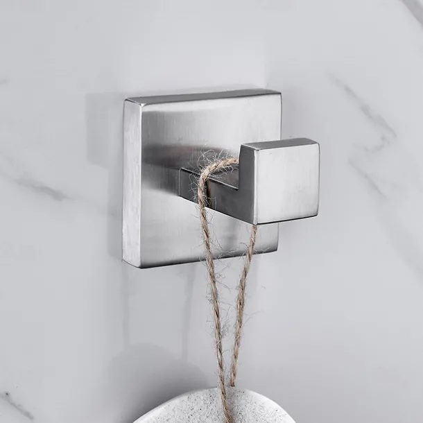 Multifunction Bathroom Accessory Set Include Towel Bar Toilet Paper Holder and Robe Hooks Stainless Steel Bathroom Shelf Wall Mounted 1or3or4 pcs