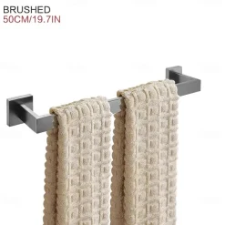 Multifunction Bathroom Accessory Set Include Towel Bar Toilet Paper Holder and Robe Hooks Stainless Steel Bathroom Shelf Wall Mounted 1or3or4 pcs