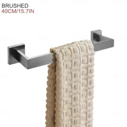 Multifunction Bathroom Accessory Set Include Towel Bar Toilet Paper Holder and Robe Hooks Stainless Steel Bathroom Shelf Wall Mounted 1or3or4 pcs