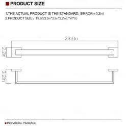 Multifunction Bathroom Accessory Set Stainless Steel with Toilet Paper Holder Robe Hook Toilet Brush Holder and Towel Rack Wall Mounted Silvery 4pcs