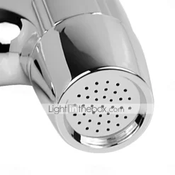 Multifunction Bidet Faucet with Holder Chrome Toilet Handheld Bidet Sprayer Self-Cleaning Contemporary Silvery