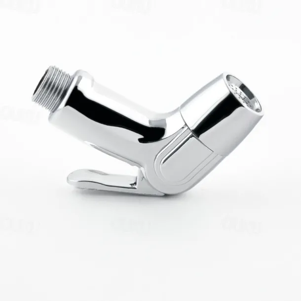 Multifunction Bidet Faucet with Holder Chrome Toilet Handheld Bidet Sprayer Self-Cleaning Contemporary Silvery