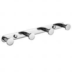 Multifunction Robe Hook, Modern Style, 304 Stainless Steel, 4-Finish Black, Chrome, Brushed, Gold- for Bathroom and Bedroom Wall Mounted