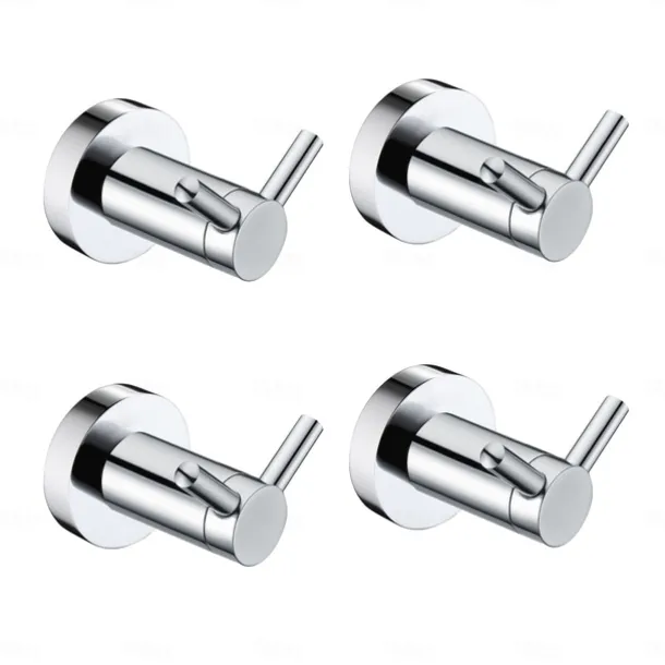 Multifunction Robe Hook, Modern Style, 304 Stainless Steel, 4-Finish Black, Chrome, Brushed, Gold- for Bathroom and Bedroom Wall Mounted