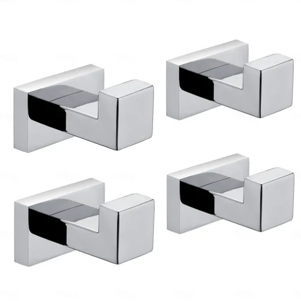 Multifunction Robe Hook, Modern Style, 304 Stainless Steel, 4-Finish Black, Chrome, Brushed, Gold- for Bathroom and Bedroom Wall Mounted