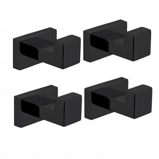 Multifunction Robe Hook, Modern Style, 304 Stainless Steel, 4-Finish Black, Chrome, Brushed, Gold- for Bathroom and Bedroom Wall Mounted