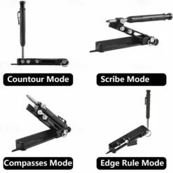 Multi-Function Scribing Tool, Construction Pencil, Tiling Pave Woodworking Outlines Circles Profiling Contour Gauge With Woodworking Scribing Pen