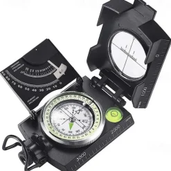 Multifunctional Camping Compass Military Aiming Navigation Geological Compass Digital Navigation Device North Needle With Slope Meter Professional Luminous Portable