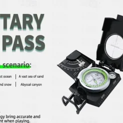 Multifunctional Camping Compass Military Aiming Navigation Geological Compass Digital Navigation Device North Needle With Slope Meter Professional Luminous Portable