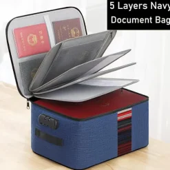 Multi-functional Document Bag Large-capacity Account Book Storage Box Storage Bag Waterproof Document Storage Bag