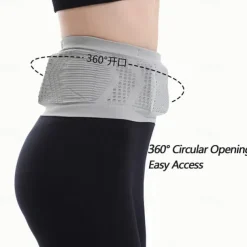 Multifunctional Knit Breathable Concealed Waist Bag, 2025 New Sports Waist Bag Large Capacity Running Riding Belt for Women Men - Adjustable, Breathable, Anti-Slip, with Hook