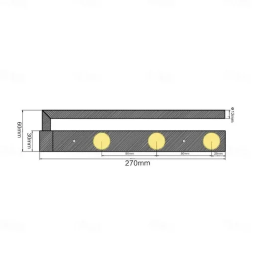 Multifunctional Rotating Towel Bar with 3 Rows of Hooks Stainless Steel Material Wall Mounted for Bathroom 1pc