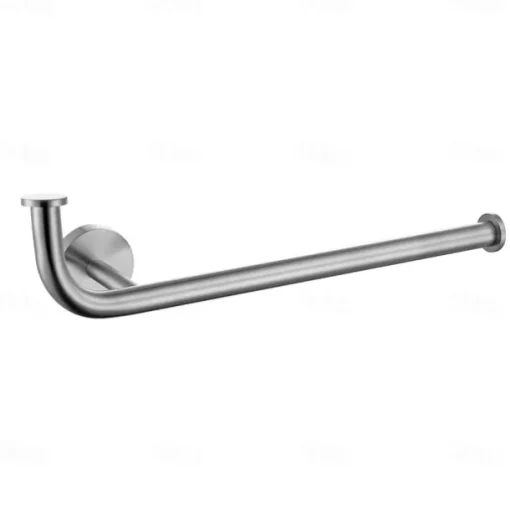 Multifunctional Towel Bar Brushed/Painted Finish Toilet Paper Holder with Coat Hook 304 Stainless Steel Mattle Black/Silver Wall-mounted
